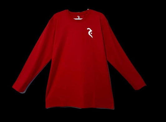 Red Athletic Long Sleeve Shirt