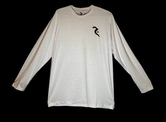 White Athletic Long Sleeve Shirt