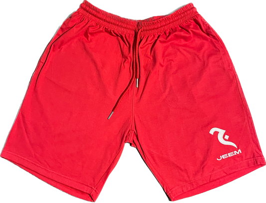 Red Athleisure Shorts