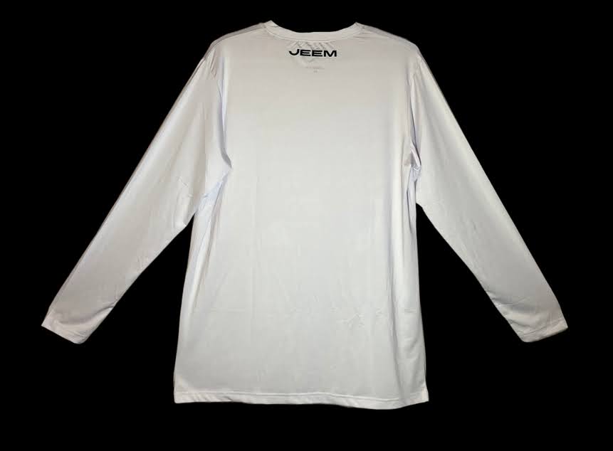 White Athletic Long Sleeve Shirt – Jeem